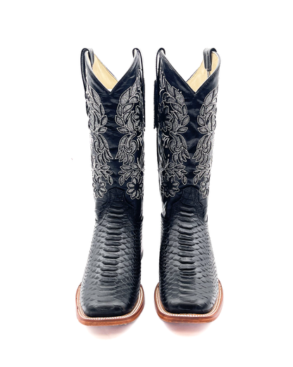 Cowboy Boot Black Phyton