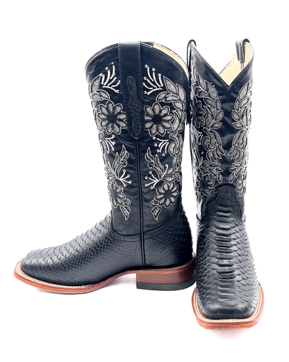Cowboy Boot Black Phyton
