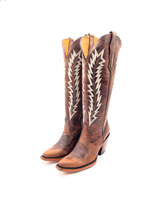 Cowboy Boot Junia Brown Saddle