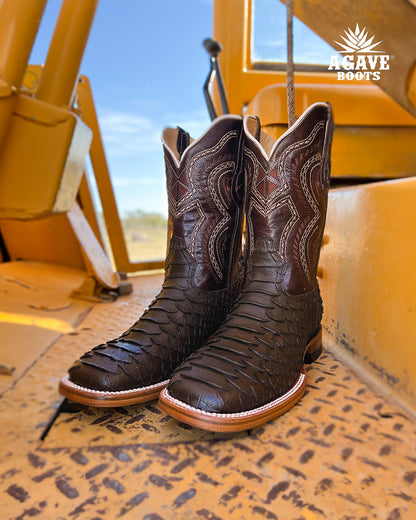 Cowboy Boot Brown Python