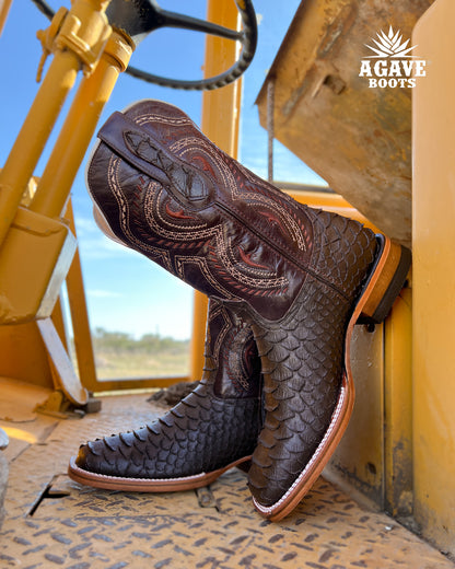 Cowboy Boot Brown Python