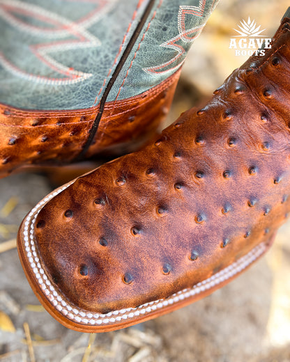 Cowboy Boot Cognac Ostrich