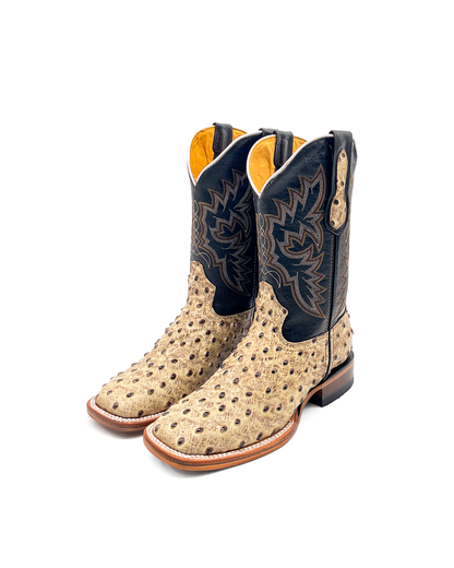 Cowboy Boot Ostrich Desert