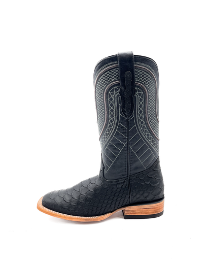 Cowboy Boot Jumbo Python Matte Black