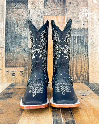 Cowboy Boot Midnight Spark Black Glitter