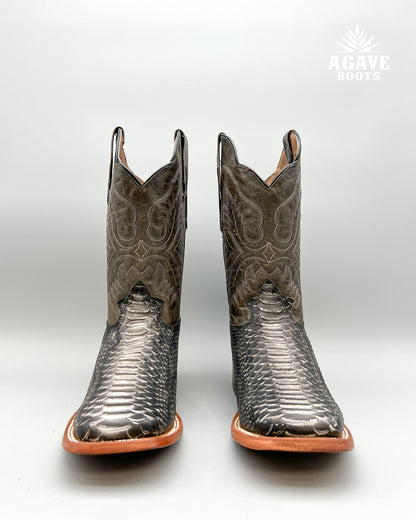 Cowboy Boot Gray Python