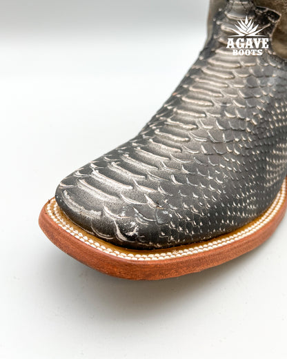 Cowboy Boot Gray Python