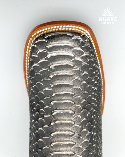 Cowboy Boot Gray Python
