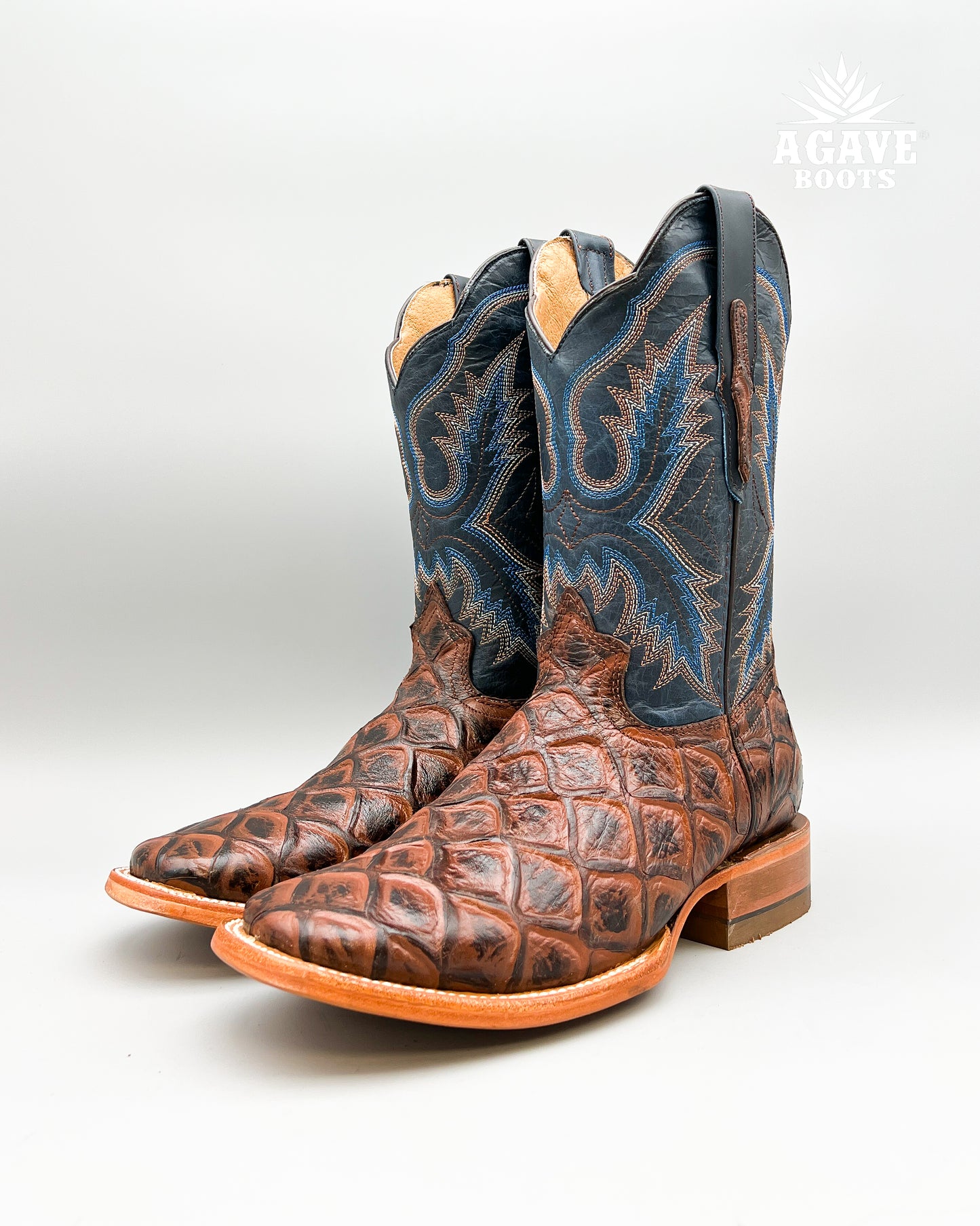 BROWN BASS | MEN SQUARE TOE COWBOY BOOTS