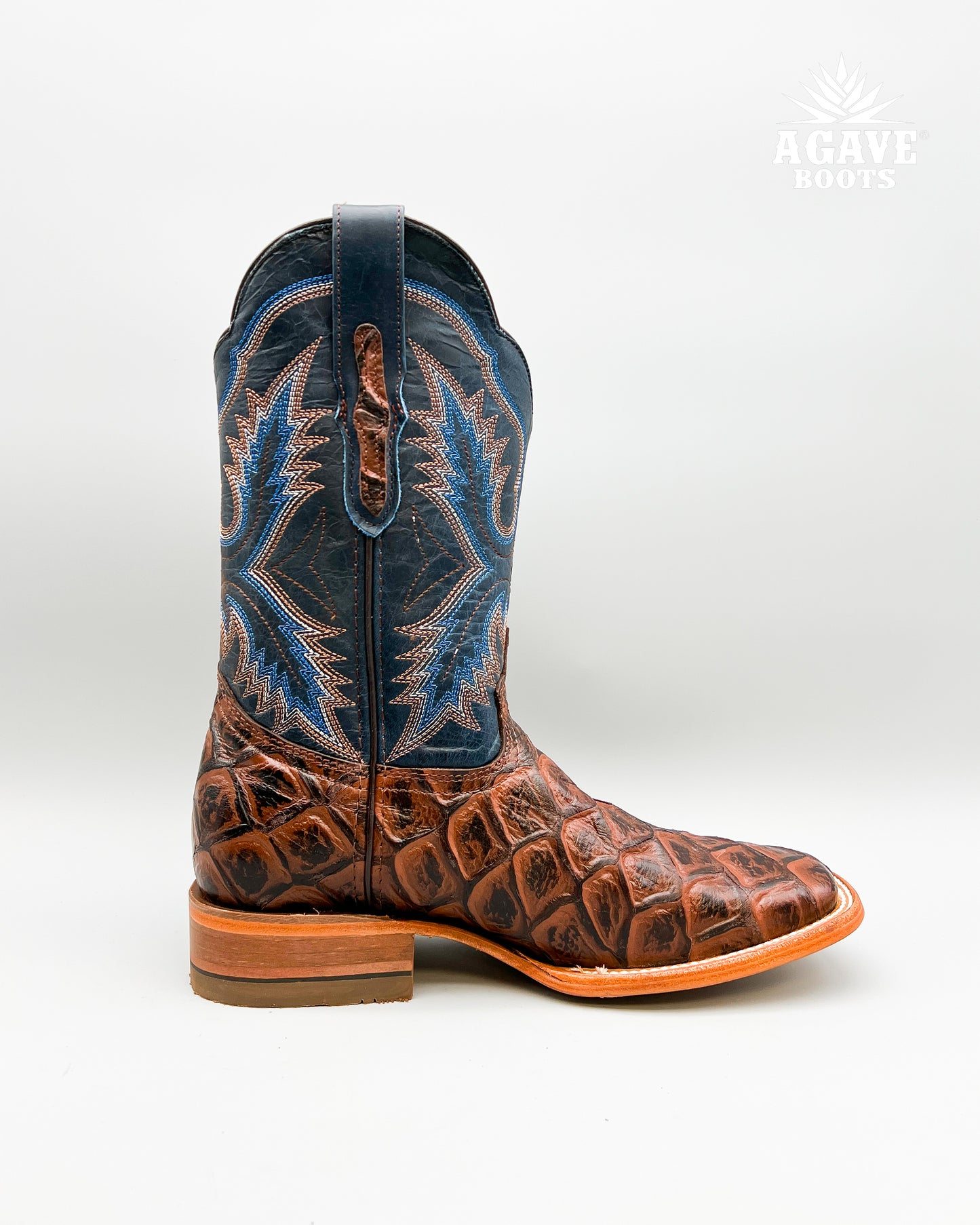 BROWN BASS | MEN SQUARE TOE COWBOY BOOTS