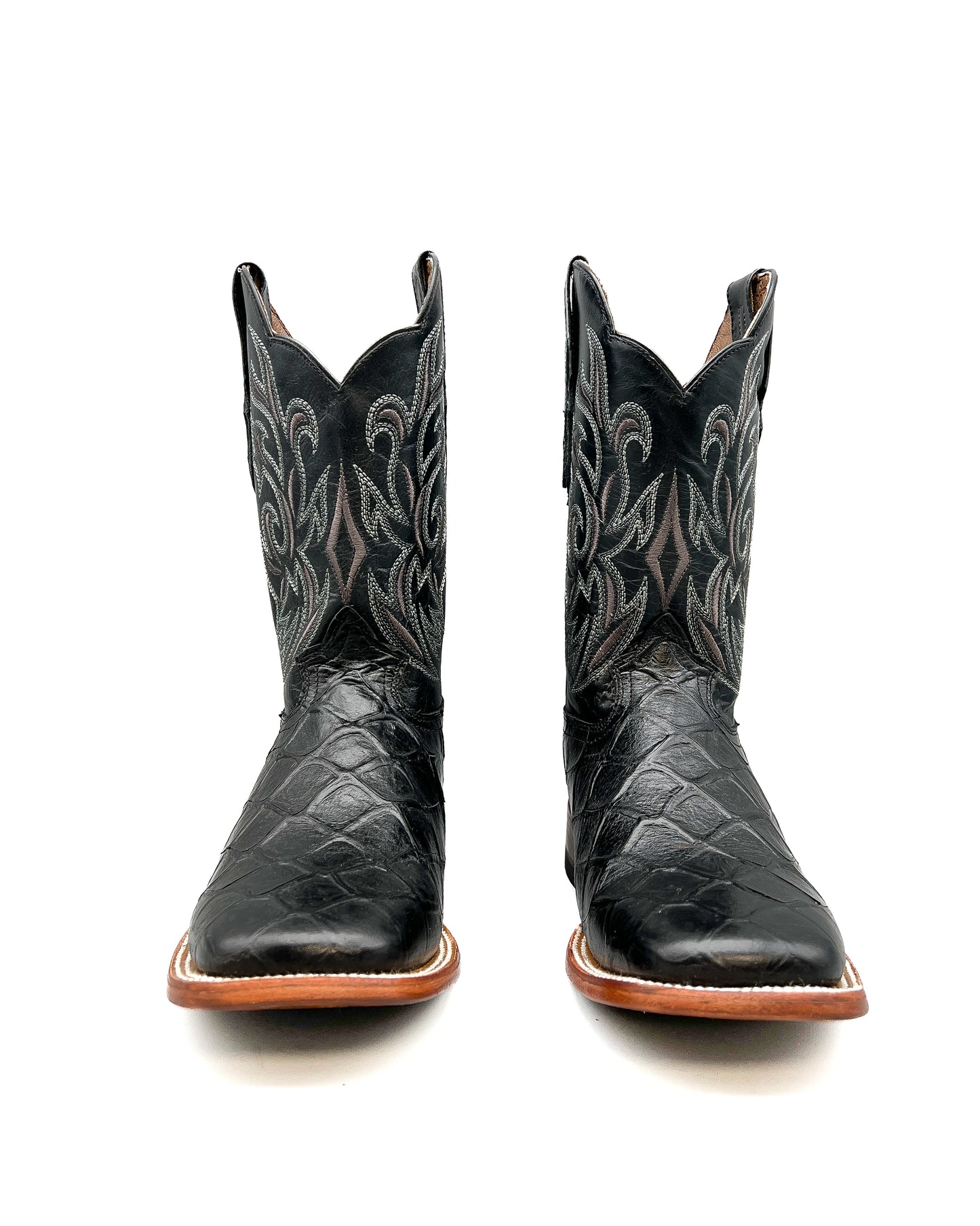 Cowboy Boot Black Bass Print