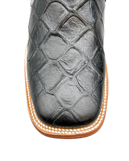 Cowboy Boot Black Bass Print