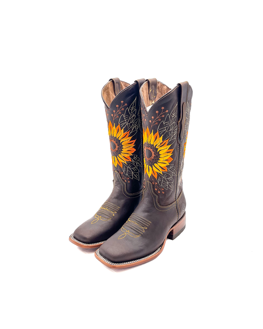 Cowboy Boot Sunflower Brown