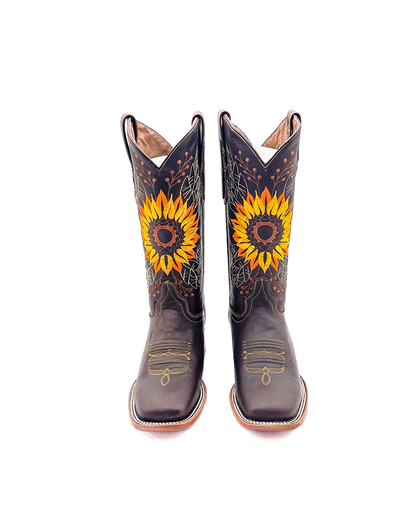 Cowboy Boot Sunflower Brown
