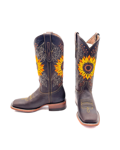 Cowboy Boot Sunflower Brown