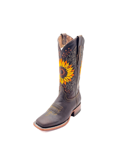 Cowboy Boot Sunflower Brown