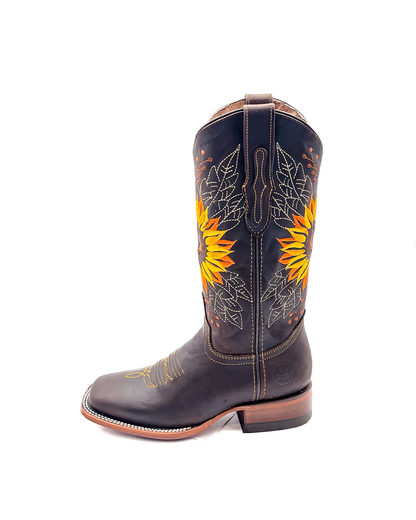 Cowboy Boot Sunflower Brown