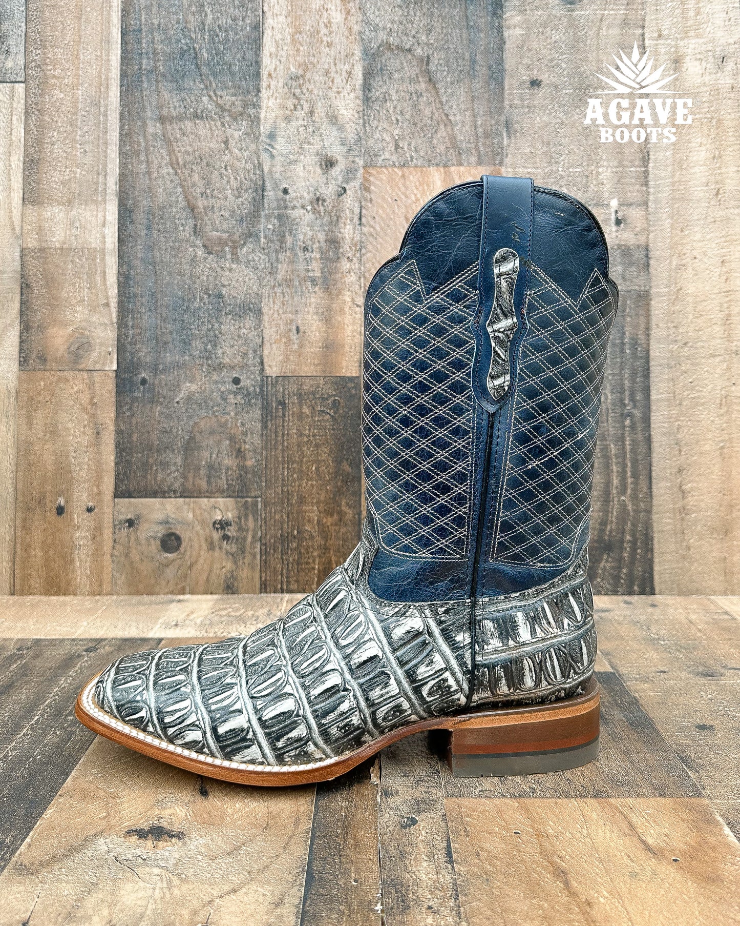 CAIMAN TAIL | MEN SQUARE TOE BOOTS