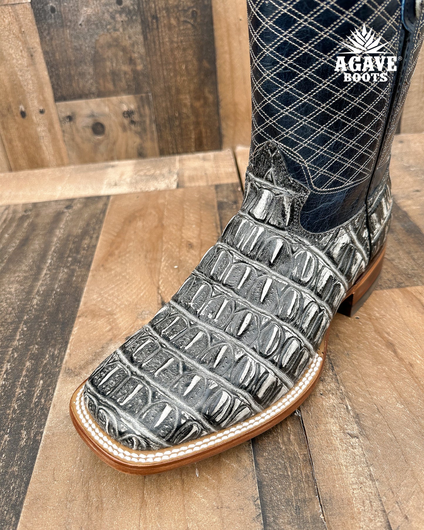 CAIMAN TAIL | MEN SQUARE TOE BOOTS