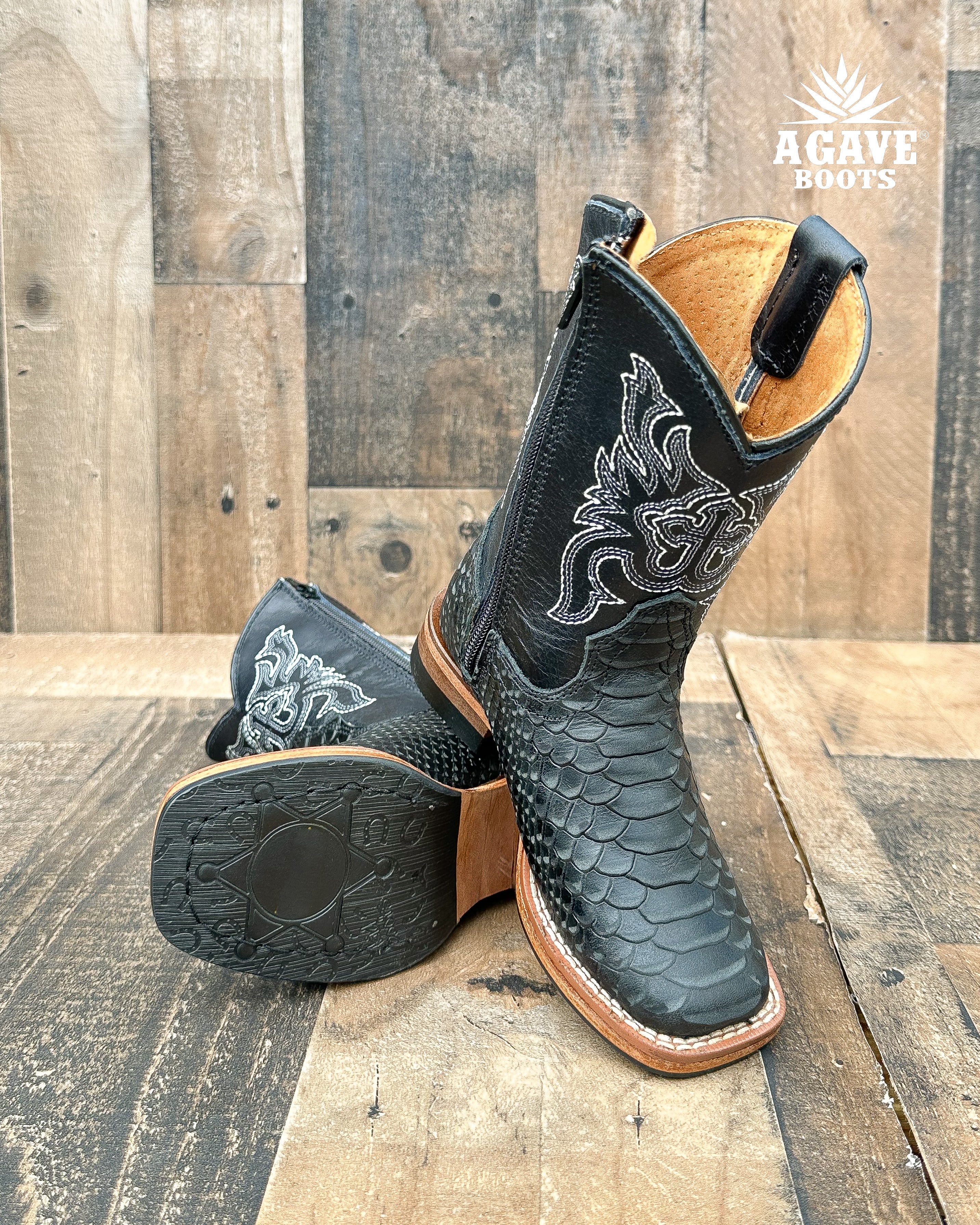 PYTHON BOYS TODDLER WESTERN COWBOY BOOTS Agave Boots