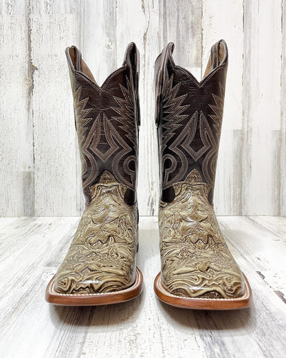 Cowboy Boot Cocoa Tooled