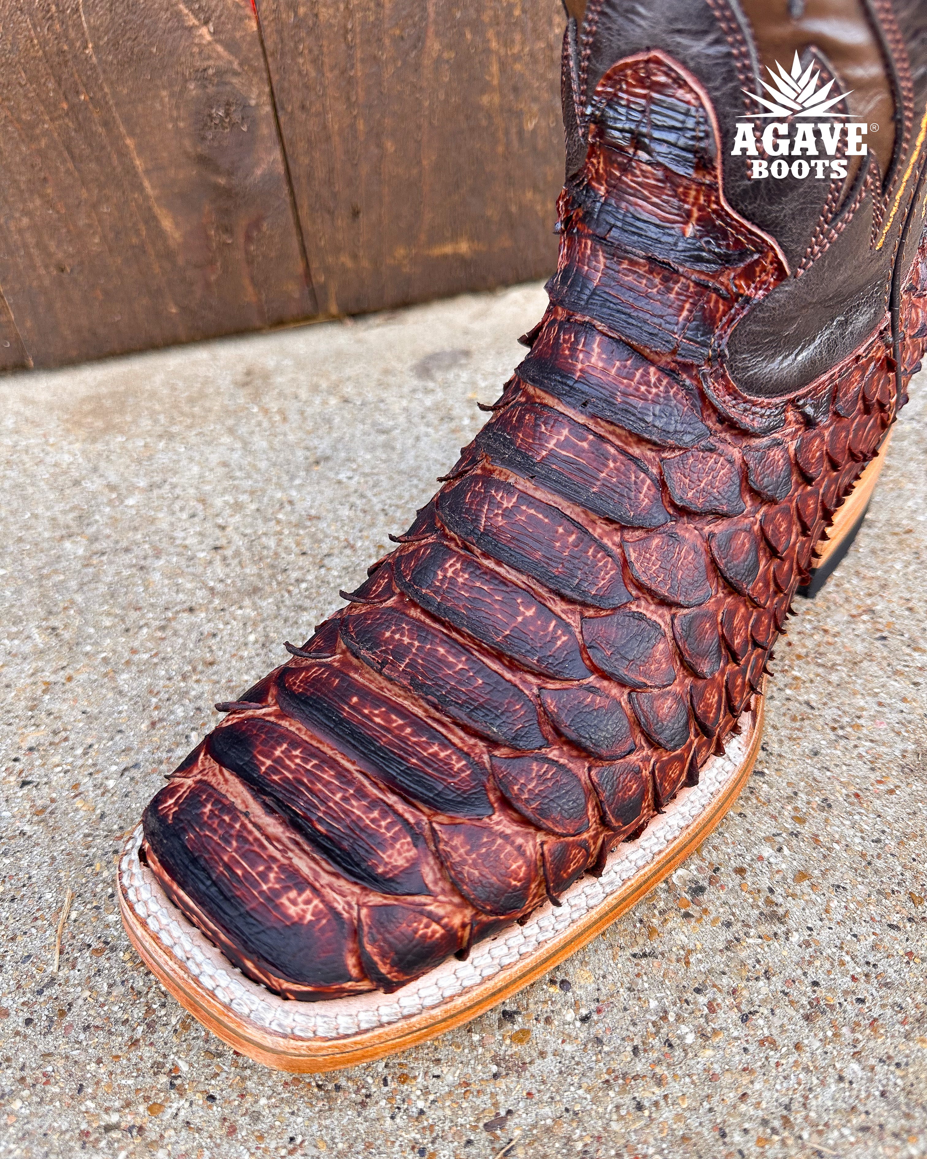 Cognac Snake Skin & outlet Leather Cowboy Boots