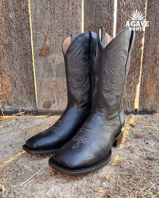 "BLACKOUT" | MEN SQUARE TOE COWBOY BOOTS