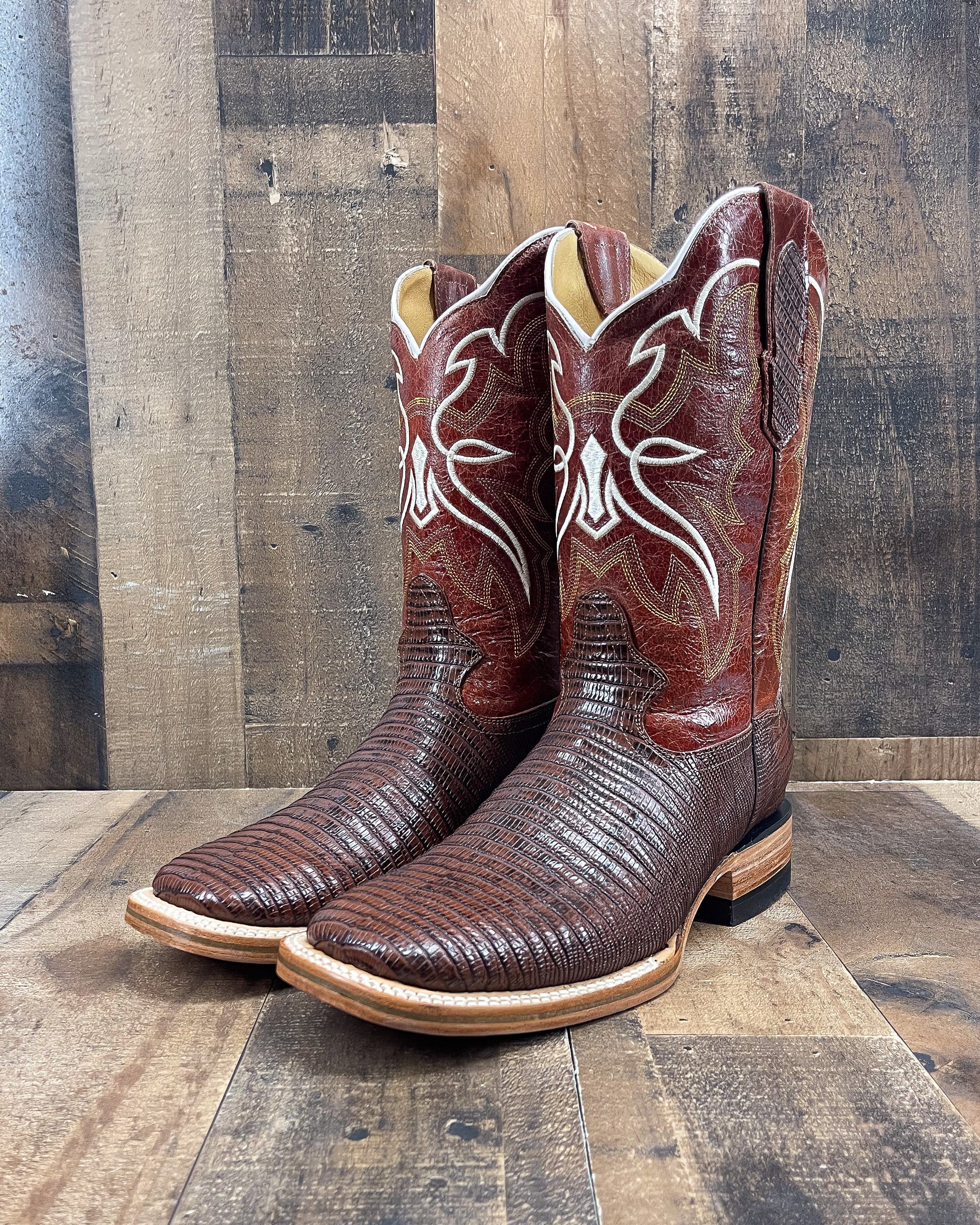 Mens lizard clearance cowboy boots