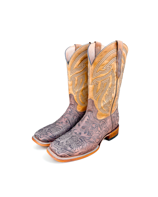 Cowboy Boot Rustic Tooled