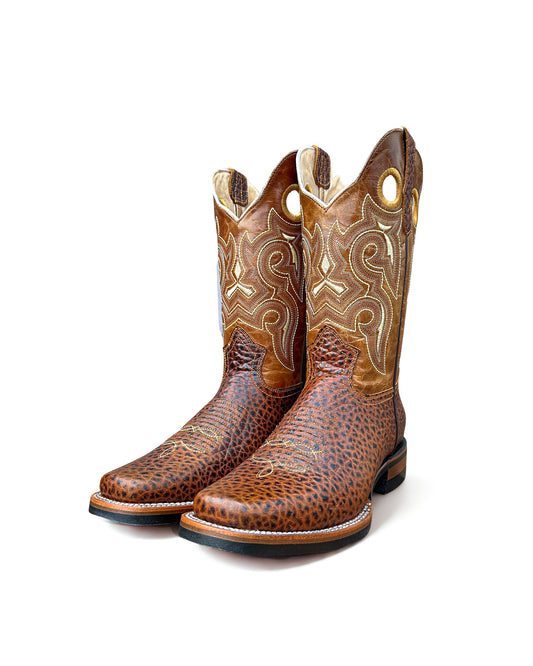 Cowboy Boot Bull Cognac Rubber Sole