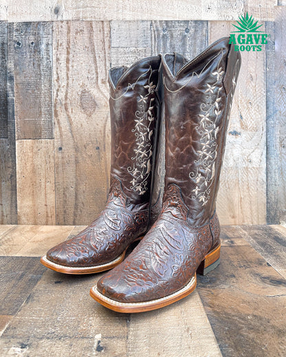 Cowboy Boot Tania Brown Tooled
