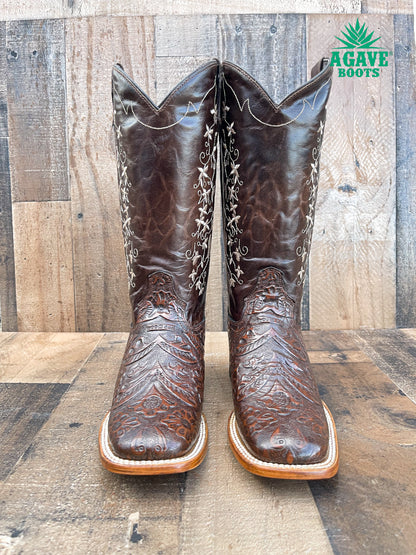 Cowboy Boot Tania Brown Tooled