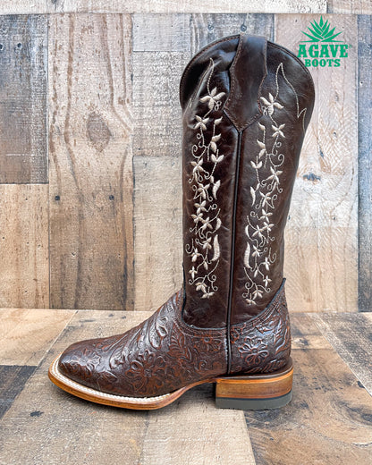 Cowboy Boot Tania Brown Tooled