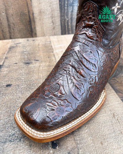 Cowboy Boot Tania Brown Tooled