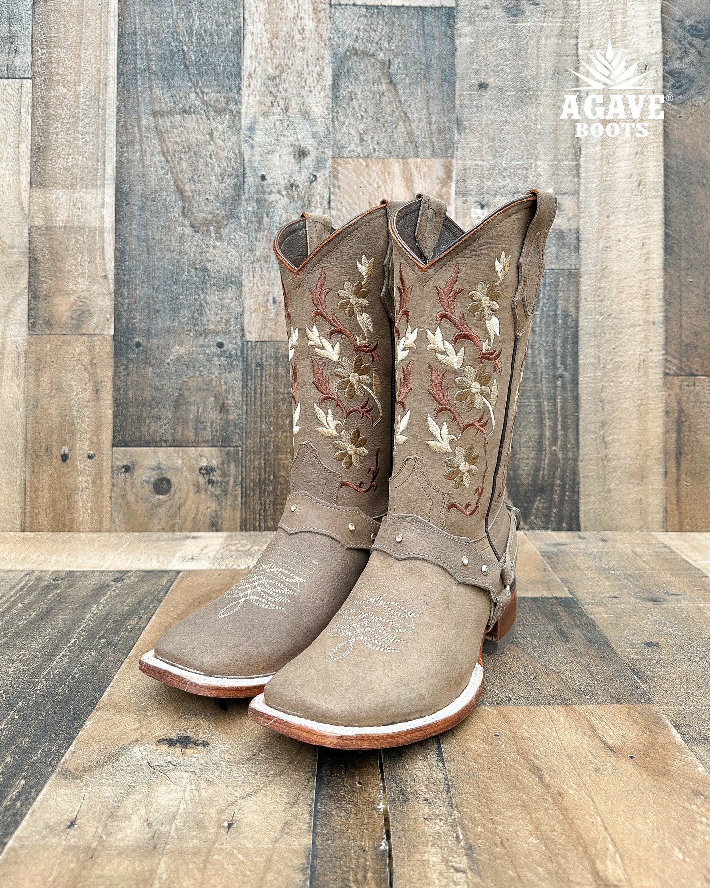 "GB" BROWN | WOMEN SQUARE TOE BOOTS
