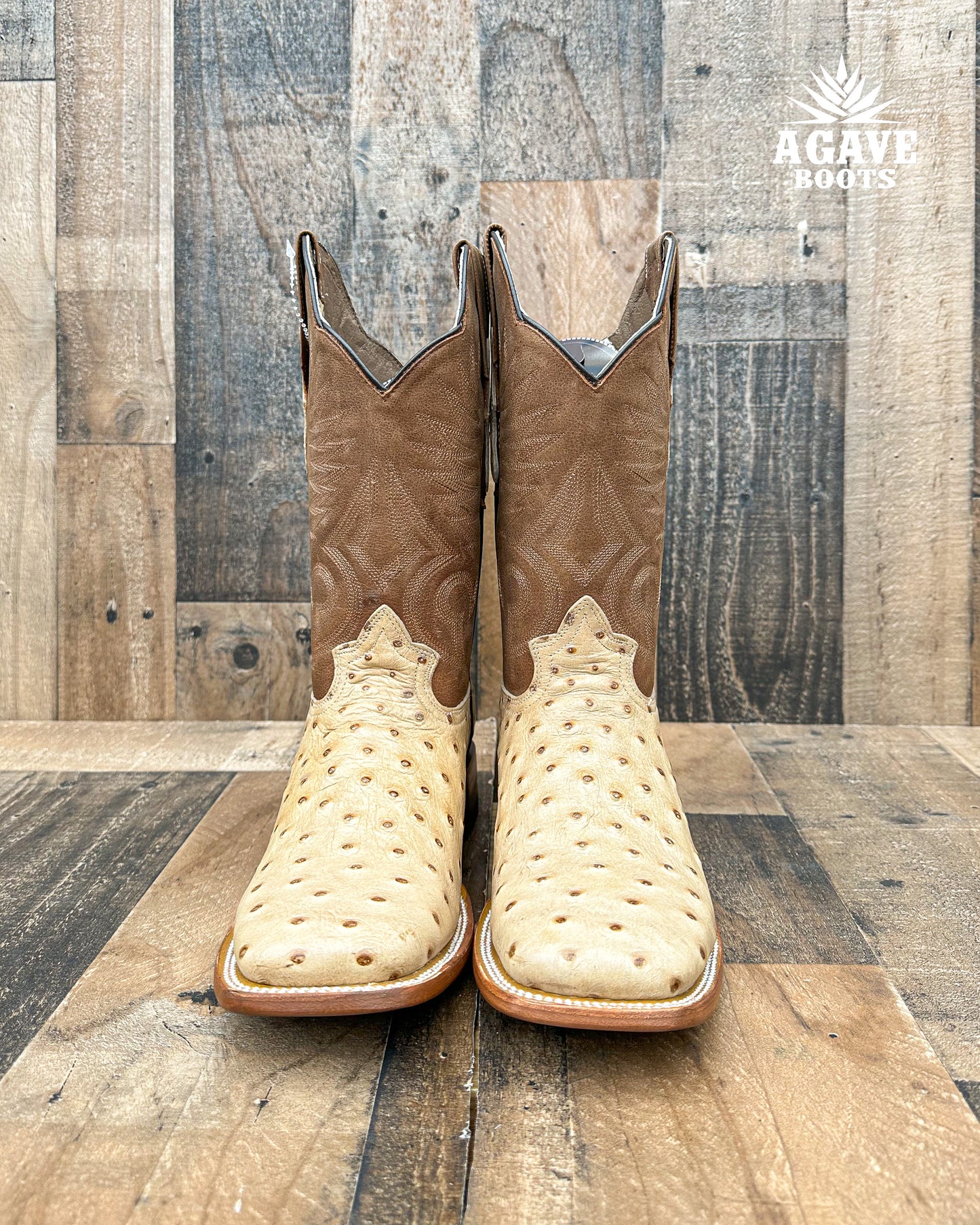 "RANCH" OSTRICH ORIX | MEN SQUARE TOE WESTERN COWBOY BOOTS