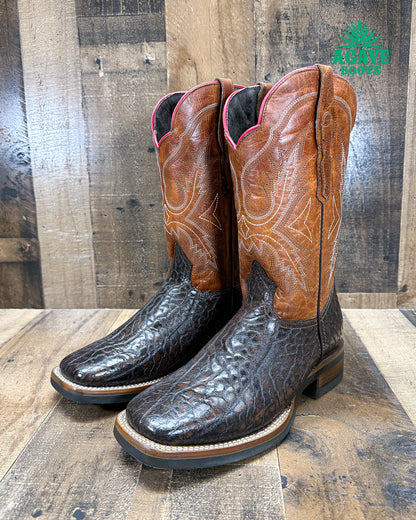 BROWN BULL NECK  | MEN SQUARE TOE WESTERN COWBOY BOOTS