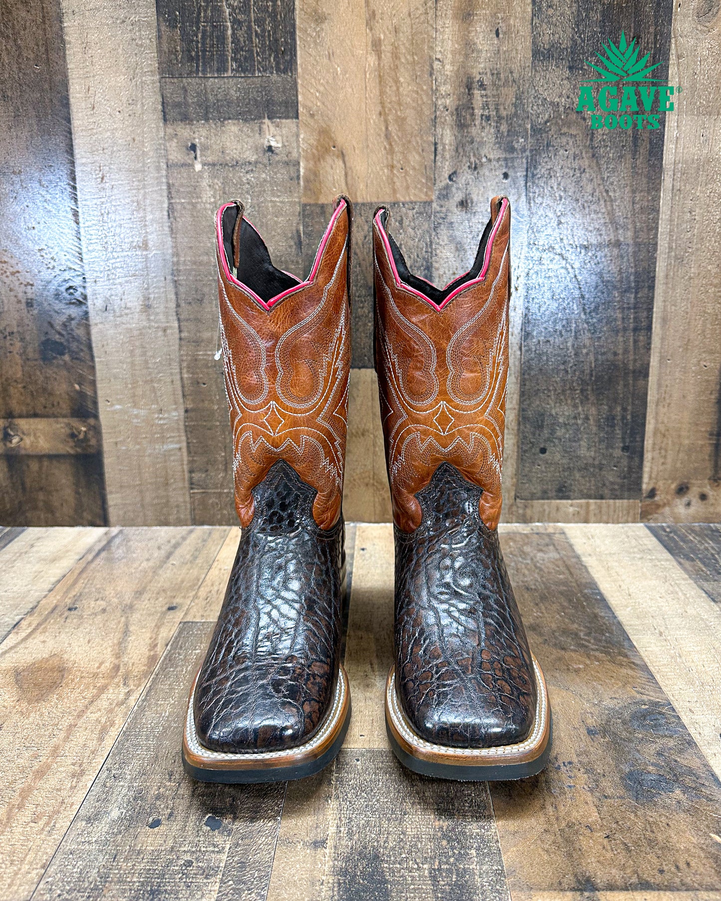 BROWN BULL NECK  | MEN SQUARE TOE WESTERN COWBOY BOOTS