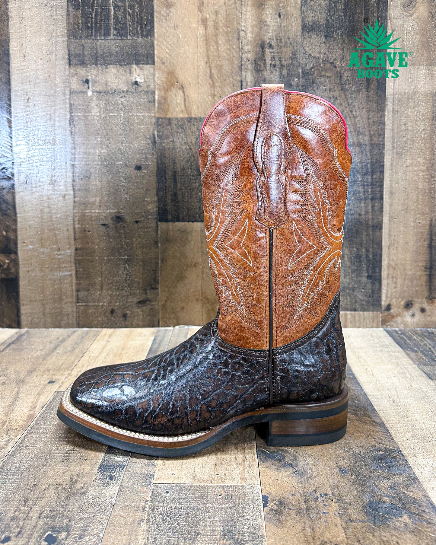 BROWN BULL NECK  | MEN SQUARE TOE WESTERN COWBOY BOOTS