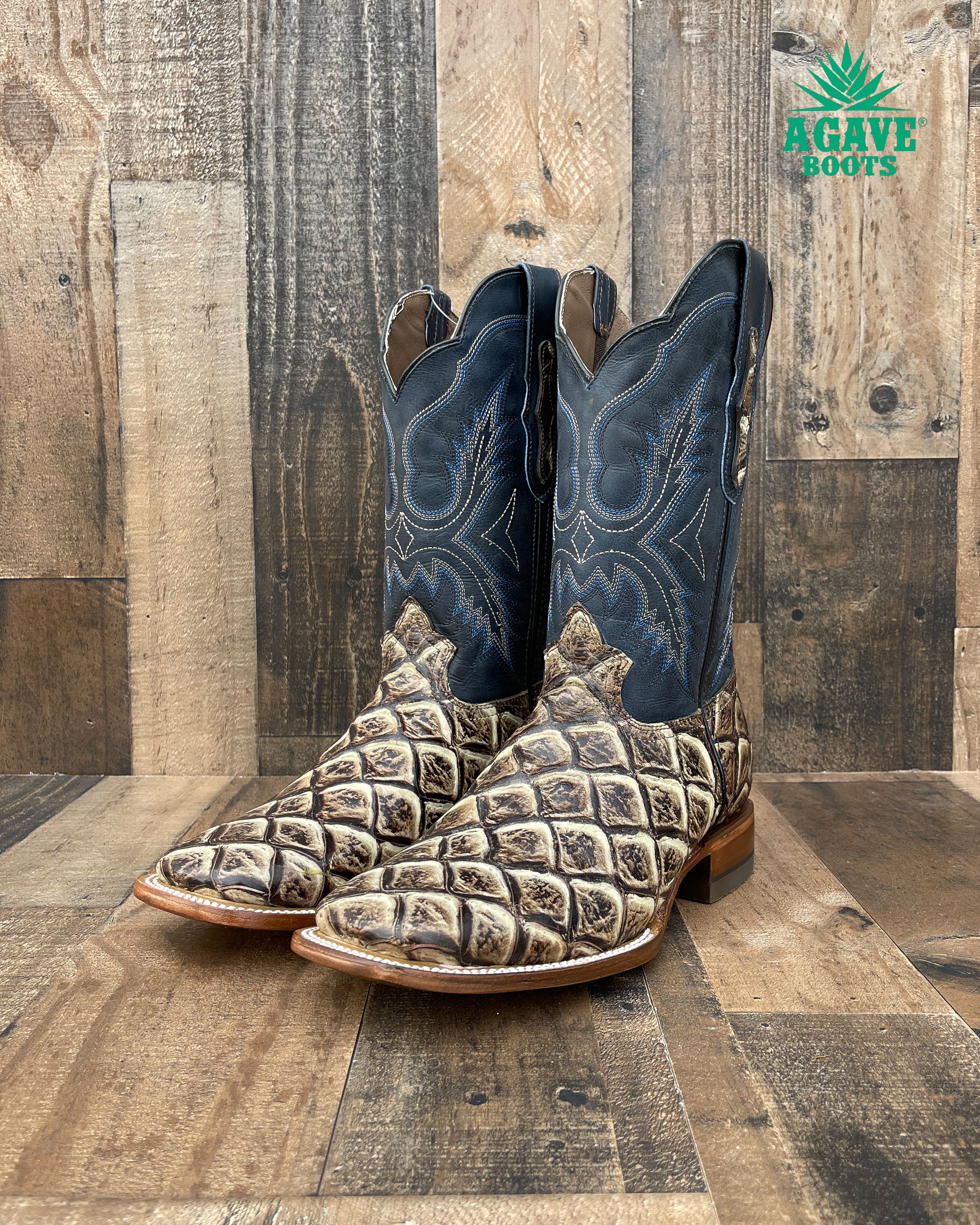 Fish Orix Men s Square Toe Western Cowboy Boots