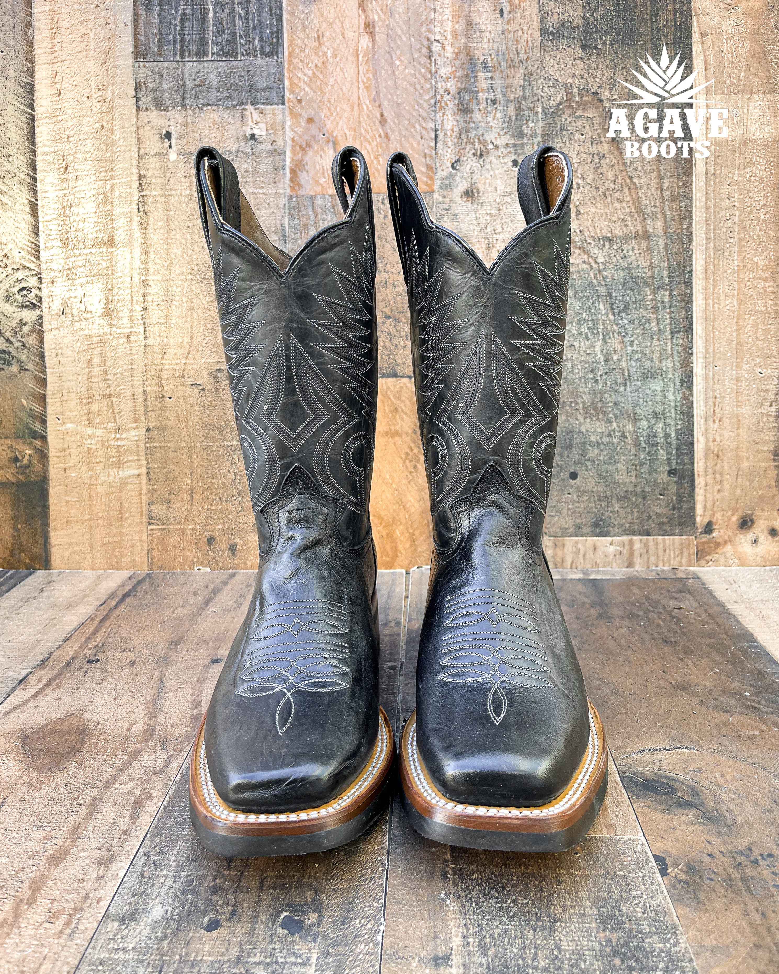 Black and shop gray cowboy boots