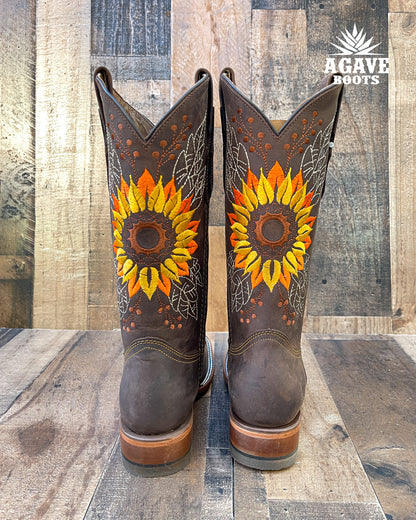Cowboy Boot Sunflower Brown