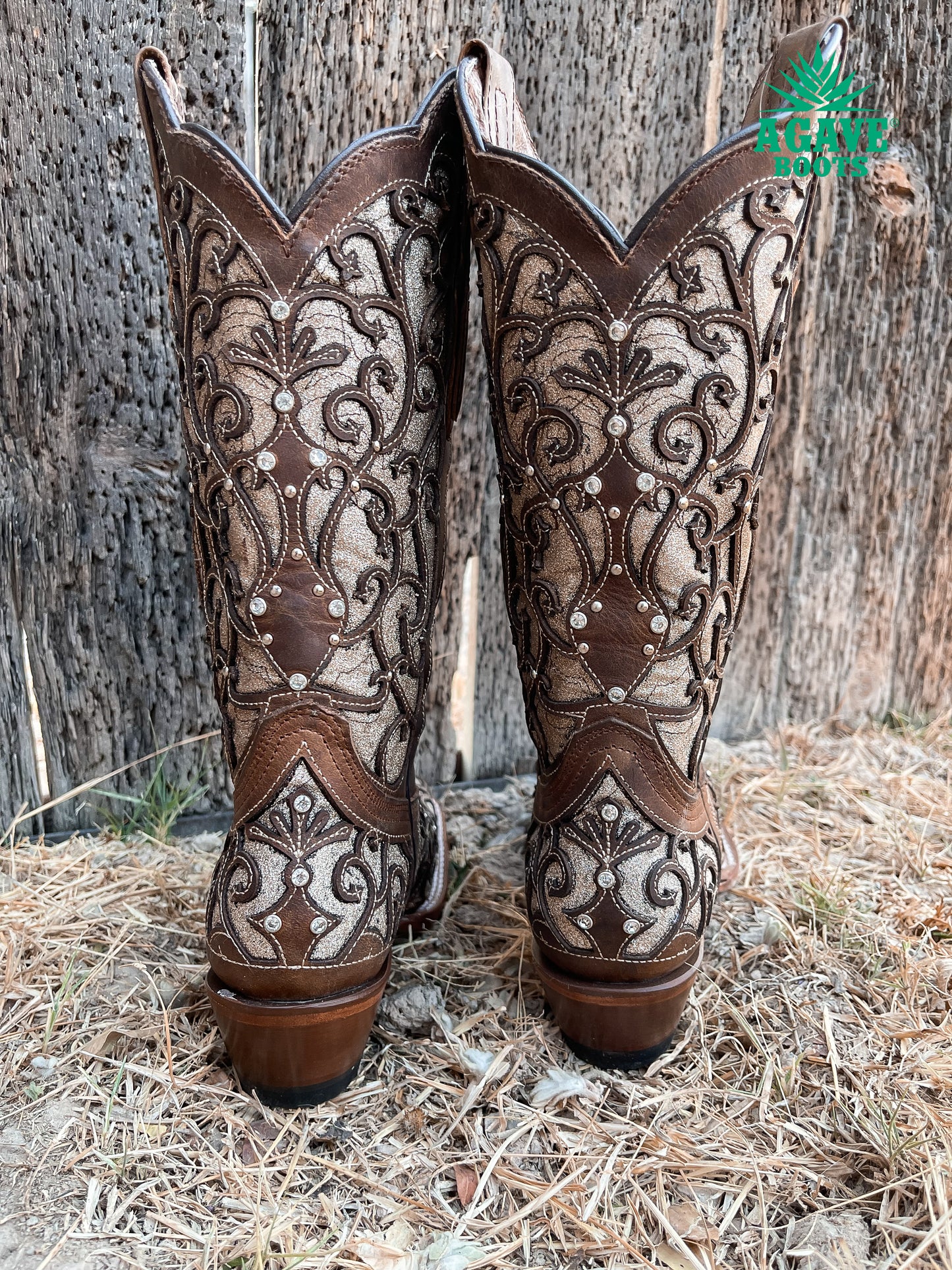 "KENDRA" BROWN HAY | WOMEN SQUARE TOE BOOTS